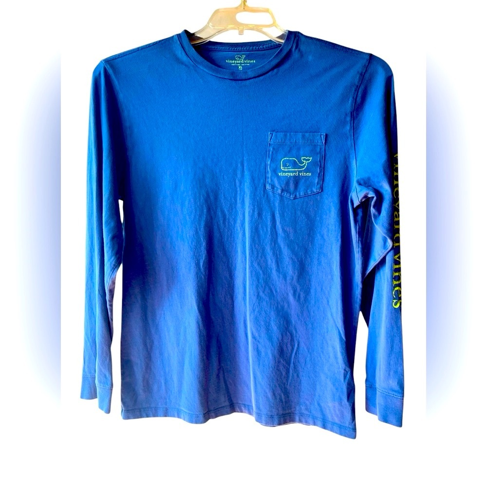 Vineyard Vines size Youth XL (18) long sleeve tshirt/logo/blue
